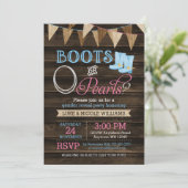 Rustige Boots of parellen Baby shower onthullen Kaart (Staand voorkant)