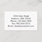 Rustige borden en Rozen Visitekaartje (Achterkant)