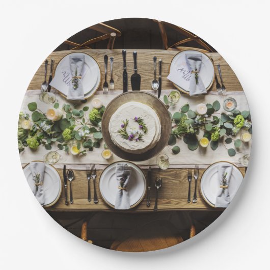 Rustige Borden voor wegwerppapier van een feestdag Papieren Bordje (Voorkant)