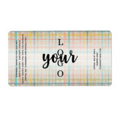 Rustige borduurwerk - Sjabloon zeep - label (Voorkant)