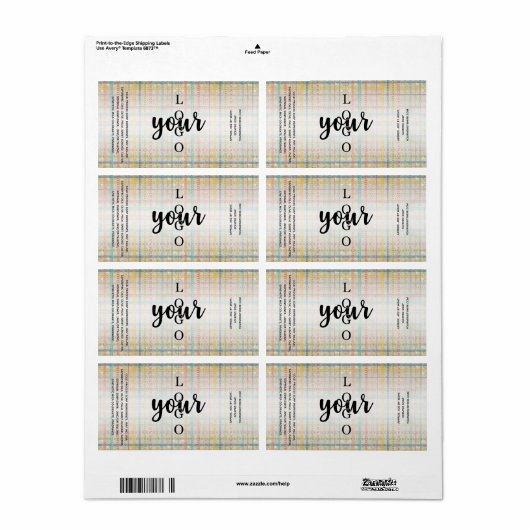 Rustige borduurwerk - Sjabloon zeep - label (Full Sheet)