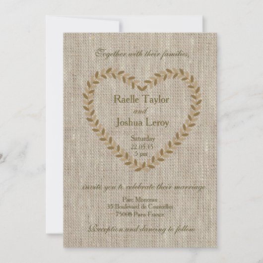 Rustige, borrelhartretatie-uitnodiging kaart (Voorkant)