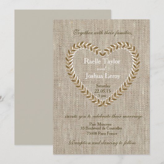 Rustige, borrelhartretatie-uitnodiging kaart (Voorkant / Achterkant)