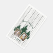 Rustige Bos Kerst Foto Servet (Hoek)