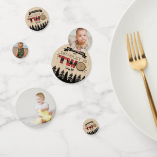 Rustige bosbok Pset Lumberjack Boys 2e verjaardag Confetti