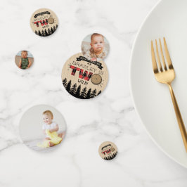 Rustige bosbok Pset Lumberjack Boys 2e verjaardag Confetti