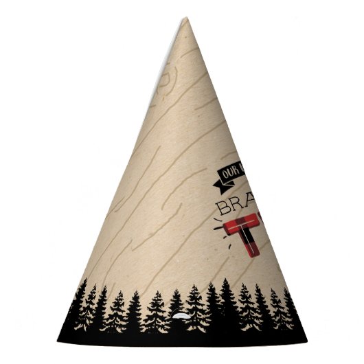 Rustige bosbok Pset Lumberjack Boys 2e verjaardag Feesthoedjes (Links)