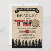 Rustige bosbok Pset Lumberjack Boys 2e verjaardag Kaart (Voorkant)