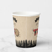 Rustige bosbok Pset Lumberjack Boys 2e verjaardag Papieren Bekers (Rechts)