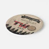 Rustige bosbok Pset Lumberjack Boys 2e verjaardag Papieren Bordje (Gekanteld)