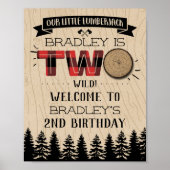 Rustige bosbok Pset Lumberjack Boys 2e verjaardag Poster (Voorkant)