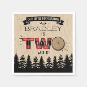 Rustige bosbok Pset Lumberjack Boys 2e verjaardag Servet (Voorkant)