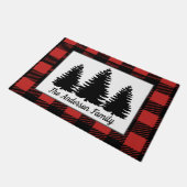 Rustige bosbomen en buffelstaafjes deurmat (Schuin)