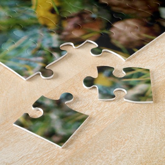 Rustige  bosboombossen legpuzzel (Zijkant)