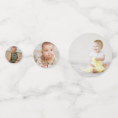 Rustige bosbots met gedepelde hefbokken 1e verjaar confetti (Achterkanten)