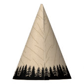 Rustige bosbots met gedepelde hefbokken 1e verjaar feesthoedjes (Achterkant)