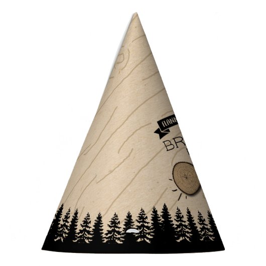 Rustige bosbots met gedepelde hefbokken 1e verjaar feesthoedjes (Links)