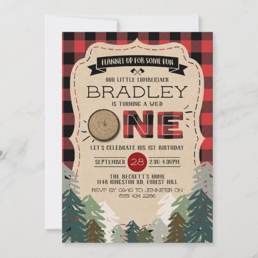 Rustige bosbots met gedepelde hefbokken 1e verjaar kaart (Voorkant)