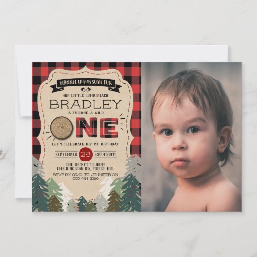 Rustige bosbots met gedepelde hefbokken 1e verjaar kaart (Voorkant)