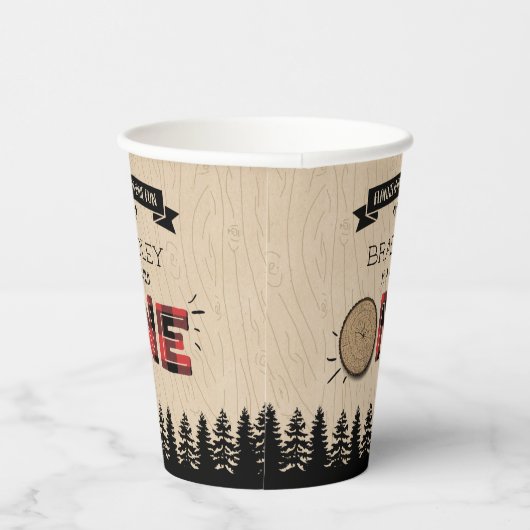 Rustige bosbots met gedepelde hefbokken 1e verjaar papieren bekers (Rechts)