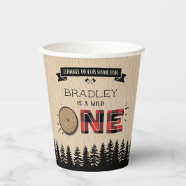 Rustige bosbots met gedepelde hefbokken 1e verjaar papieren bekers