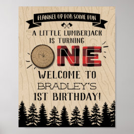 Rustige bosbots met gedepelde hefbokken 1e verjaar poster