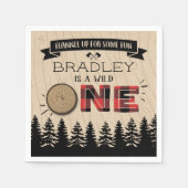 Rustige bosbots met gedepelde hefbokken 1e verjaar servet (Voorkant)