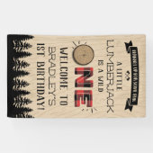 Rustige bosbots met gedepelde hefbokken 1e verjaar spandoek (Horizontaal)