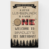 Rustige bosbots met gedepelde hefbokken 1e verjaar spandoek (Verticaal)