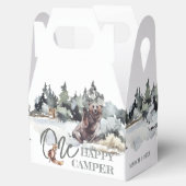 Rustige bosdierbossen bedankdoosjes (Geopend)