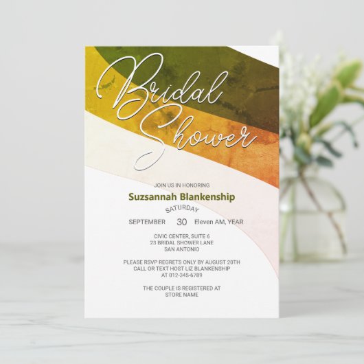 Rustige bosgroene goudbraam horizontale streams kaart (Staand voorkant)