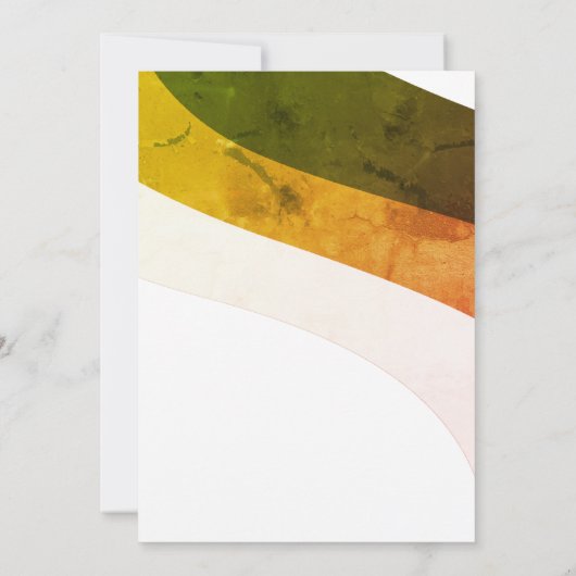 Rustige bosgroene goudbraam horizontale streams kaart (Achterkant)