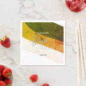 Rustige bosgroene goudbraam horizontale streams servet (Insitu)