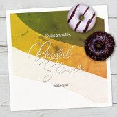 Rustige bosgroene goudbraam horizontale streams servet