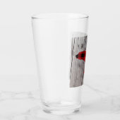 Rustige bosgrond beer met rode buffelplaat glas (Rechts)