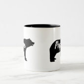 rustige bosgrond papaver beer tweekleurige koffiemok (Center)