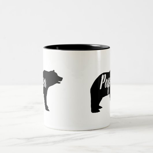 rustige bosgrond papaver beer tweekleurige koffiemok (Center)