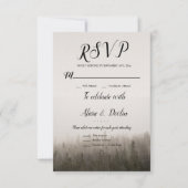Rustige bosmisty mysterous Landscape Rsvp Card (Voorkant)