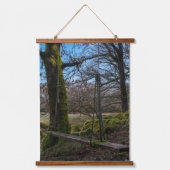 rustige bosschommel hangend wandkleed (Voorkant)