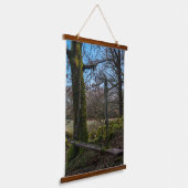 rustige bosschommel hangend wandkleed (Gebogen)