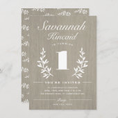 Rustige Bossen 1e verjaardag Kaart (Voorkant / Achterkant)