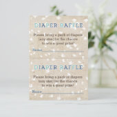 Rustige Bossen Blue Pset Diaper Raffle Insert Kaar Kaart (Staand voorkant)