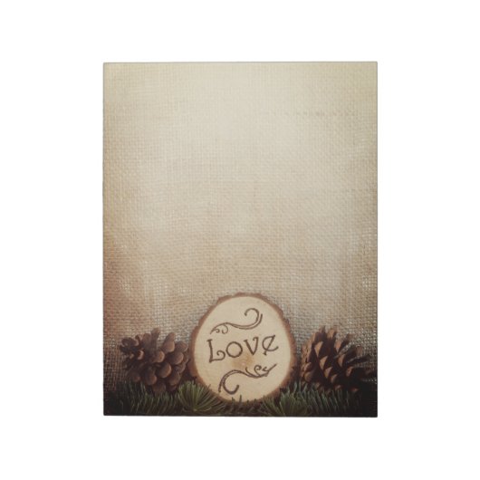 Rustige Bossen bruiloft Notitieblok (Linkerzijde)