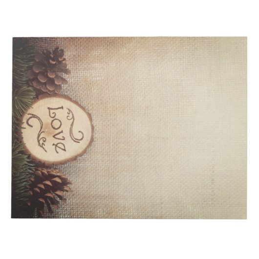 Rustige Bossen bruiloft Notitieblok (Voorkant)