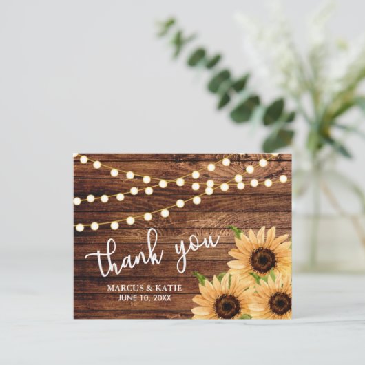 Rustige Bossen en zonnebloemen Weddenschap Briefkaart (Staand voorkant)