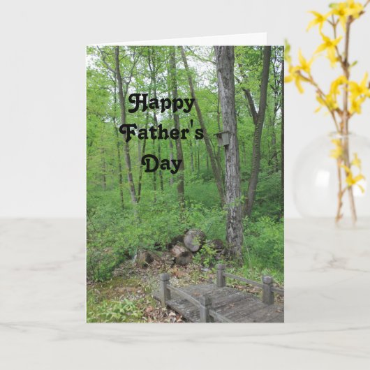Rustige Bossen Happy Vaderdag Kaart (Gele Bloem)