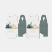 Rustige Bossen Kampeerbergen Baby shower Bedankdoosjes (Uitgevouwen)