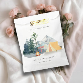 Rustige Bossen Kampeerbergen Baby shower Bedankzakje