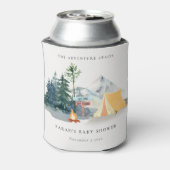 Rustige Bossen Kampeerbergen Baby shower Blikjeskoeler (Blikje Achterkant)