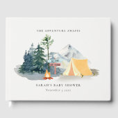Rustige Bossen Kampeerbergen Baby shower Gastenboek (Voorkant)